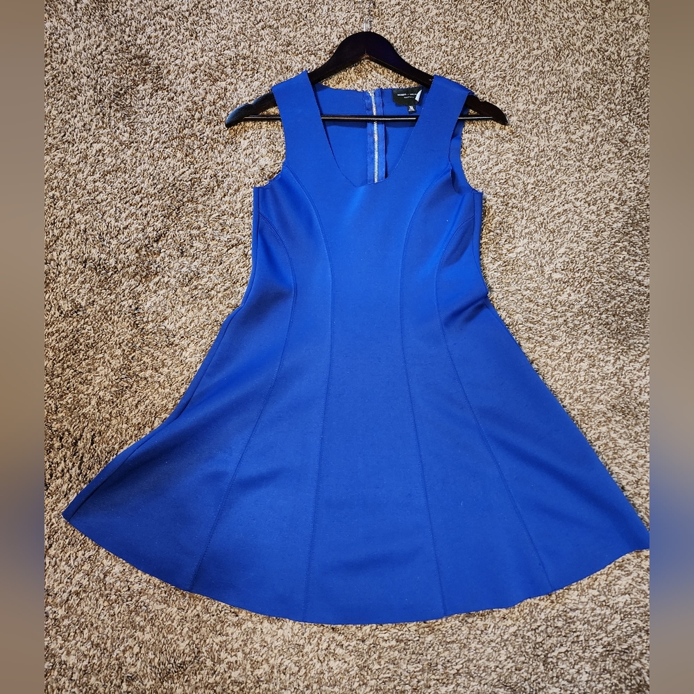 Blue short flowy dress